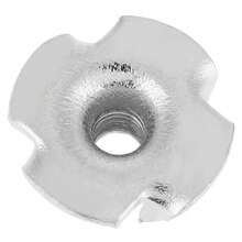 100 piezas de tuercas en T de cuatro puntas, 100 piezas de tuercas en T de acero al carbono zincado Tuercas en T de cuatro puntas para muebles de carpintería, madera, presas de escalada, ebanistería (M4) - otro - Ver 6