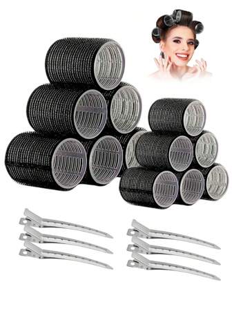Set de 18 piezas/Rodillos de pelo de gran tamaño con pinzas, rizado autoadhesivo adecuado para cabello largo/medio/corto y flequillo, herramienta de rizado de cabello DIY (incluye 12 tubos de rodillo grandes + 6 pinzas), rizadores de cabello, cepillo para cabello rizado, rodillos, productos para cabello rizado, rizador, rodillos para el cabello, rizado de cabello, herramientas para cabello rizado, rodillo de cabello, cabello rizado, rizado sin calor, rizado sin calor, rizador de cabello, barbero, herramientas para el cabello, productos para el cabello, rizadores de cabello, accesorios de barbero, viaje, rodillos, artículos para el cabello, accesorios para el cabello, productos para el cabello rizado, rizador, rodillos para el cabello, equipo de peluquería, rizado de cabello, herramientas para el cabello rizado, rodillo de cabello, Navidad, barbería, rizador de cabello, accesorios de barbero, accesorios para el cabello, rizador, peluquería, ondas sin calor, artículos de viaje, peinado,