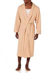 Essentials Men's Lightweight Waffle Bathrobe (Available In Big & Tall) - Lạc đà nhẹ - Xem 12