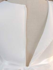 2 件套白色女童公主可拆卸披肩薄纱，适合生日派对