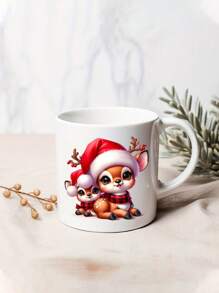 4 hojas de pegatinas de transferencia por frotamiento UV DIY con 24 patrones lindos de renos, ciervos y alces para regalos, diarios, tumblers, tazas de café, botellas, jarrones, laptops, fundas de teléfonos, tarjetas de felicitación, ilustraciones, scrapbooking, adornos navideños y decoración del hogar para fiestas