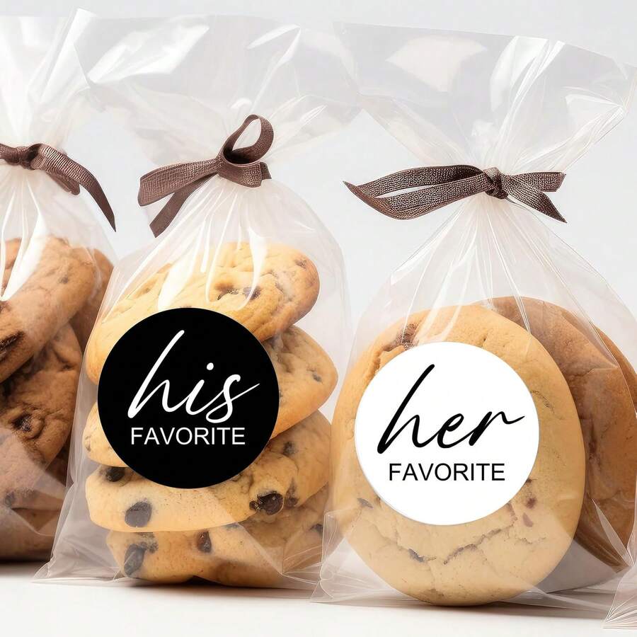 100/60 ملصق لأحبائه وأحبائها، ملصقات دائرية لامعة باللونين الأسود والأبيض، حشوات أكياس الترحيب بالعروس لحفل استقبال العروس وهدايا الزفاف