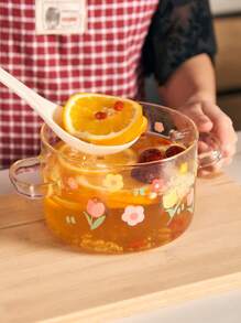 高端硼硅酸盐玻璃烹饪锅 - 仙人掌、郁金香、玫瑰图案 - 适合汤、面条、酱汁等 - 非常适合家庭和餐厅使用，适合圣诞节、感恩节、万圣节等节日 - 彩色 - 查看 7