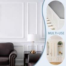 1PC 39.37inch/78.74inch Peel And Stick Molding Chair Rail Panel Flexible Wall Molding Trim Self Adhesive Panel Moulding For DIY Home Decoration Wall Protection Cabinet Border Mirror Frame - Multicolor - View 13