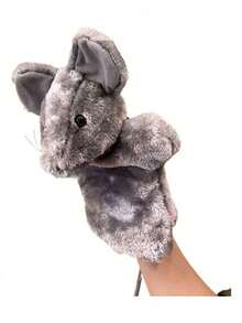 Marioneta Títeres Muñeca De Mano Animales Niños Tela Peluch - Ratón - Ver 2