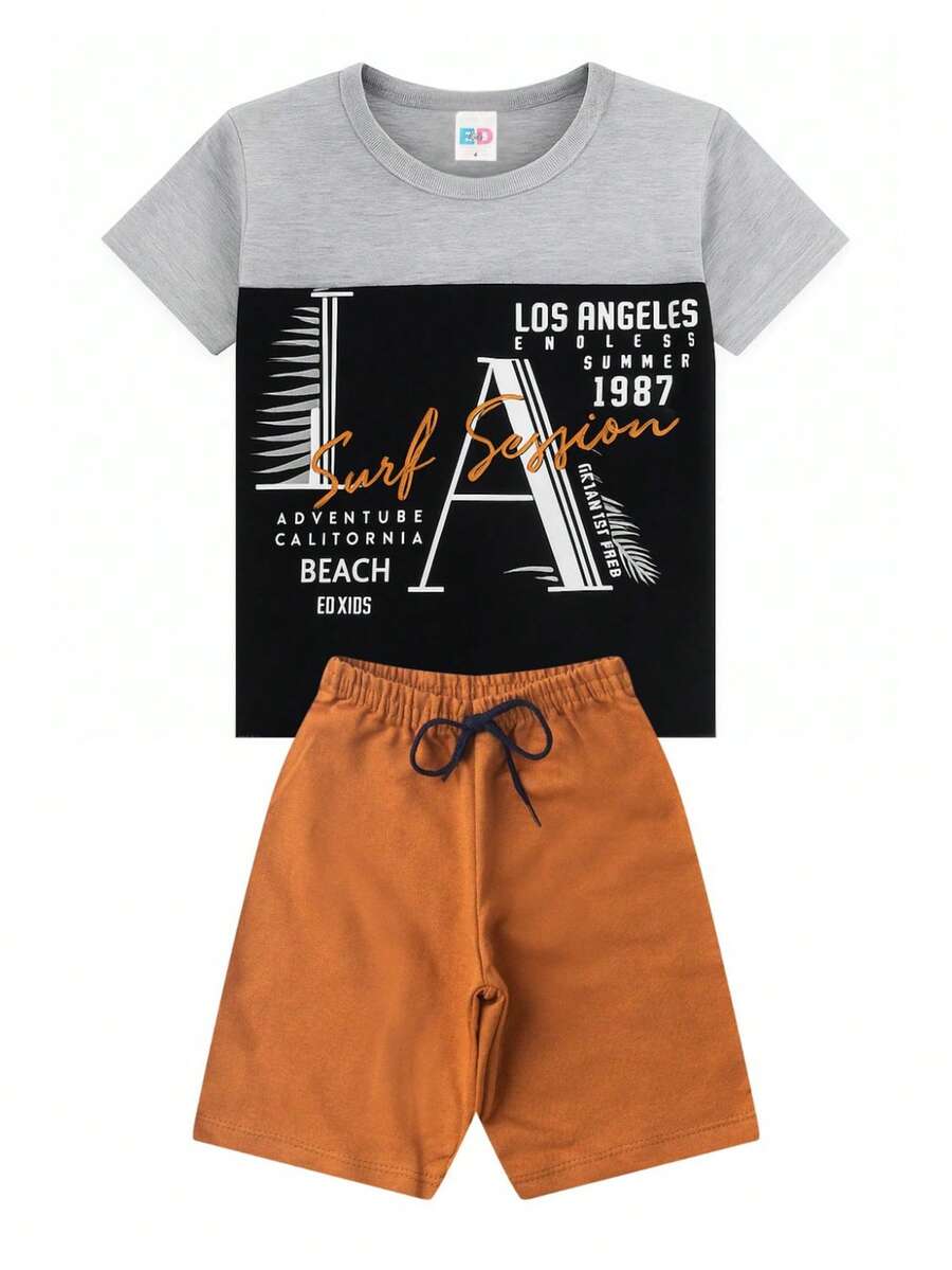 Los Angeles Children's Summer Set For Boys - ED KIDS - màu đen - Xem 1
