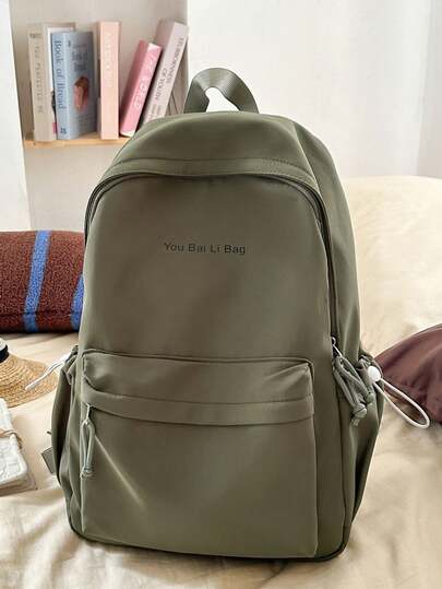 休闲女士背包，品牌棋盘格设计，简约风格，容量宽敞，轻便，适合通勤，双肩包，适合高