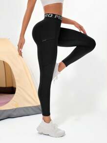 Slimming, Lifting & Shaping Yoga Leggings - Black - View 2