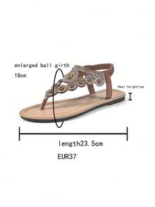 Newest Style Roman Sandals, Bohemian Style Women's Flat Sandals In Brown Color,Beach Outfits,Slippers Women - Brown - View 8