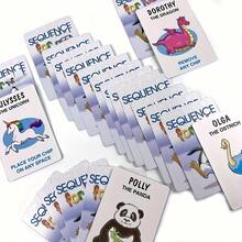 [Construcción Duradera] Secuencia: Inteligencia vs. Suerte" Juego de Cartas - Juego de Mesa Estratégico con Temática Animal Vibrante, Cartulina Duradera, Ideal para Fiestas Familiares y Entretenimiento Después de la Cena, Juego de Estrategia | Diseño Alegre | Juego Atractivo, Juegos de Cartas para Familia - Multicolor - Ver 9