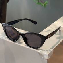 1 pieza de nuevo marco de gafas de material de policarbonato con diseño de ojo de gato, lentes degradados, montura pequeña, de estilo retro para mujer para uso al aire libre