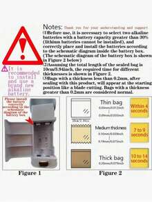 1pc Portable Mini Heat Sealer, Food Plastic Bag Sealing Machine, Handheld Home Small Thermal Sealing Device (Batteries Not Included. Need To Be Purchased Separately).