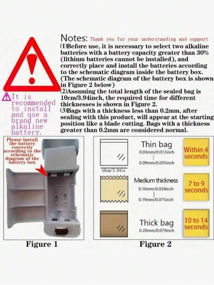 1pc Portable Mini Heat Sealer, Food Plastic Bag Sealing Machine, Handheld Home Small Thermal Sealing Device (Batteries Not Included. Need To Be Purchased Separately). - Multicolor - View 3