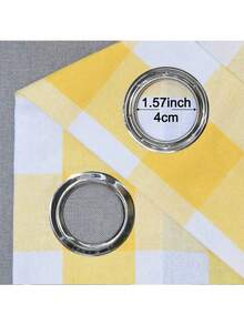 2 Paneles de Cortinas Semiopacos a Cuadros, Estilo Granja Decoración del Hogar Adecuado para Sala de Estar, Dormitorio, Balcón, Ventana Abuhardillada, Estudio, Estudio, Cortinas Decorativas con Ojales, Disponible en Cuadros Negro, Rojo y Blanco, Azul, Amarillo y Beige