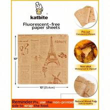 Katbite 130 Pcs Parchment Paper Sheets, 9x13 Inches Unbleached Baking Paper Non-Stick For Gently Baking, Pre-Cut Parchment Paper Suitable For Baking, Cooking,Air Fryer [Balanced Series] - 10 Inch 130 Pcs - View 2