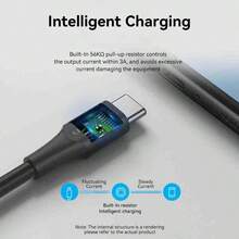 Cable USB Tipo C VENTION, cable de carga rápida de 3A USB A a Tipo C 480Mbps para sincronización de datos para teléfonos inteligentes, tabletas, computadoras portátiles y otros dispositivos Tipo C - Negro - Ver 6