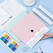 1pc 5-Compartment Accordion File Folder For Students, Cute Transparent Classification Storage Pouch For A4 Multi-Layer Storage Bag - Multicolor - View 5