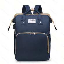 Boy Diaper Bag Backpack: Baby Toddler Bags With Changing Station For Women Men Girls Mom Dad Large Travel Backpack - Xám - Xem 8