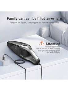 CascadeVac Portable Handheld Vacuum Cleaner For Home And Car, Powerful Suction USB Rechargeable Mini Cleaning Dustbuster With Multiple Attachments, Suitable For Car, Home And Office, Crevice Tool Included - Silver - View 4