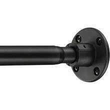 Barra de clóset para colgar, de 30 a 50 pulgadas, extensor de barra de clóset para colgar – Barra colgante ajustable de ropa negra, estante organizador de ropa de clóset de acero inoxidable, barras de - 30" - 50" - Ver 7