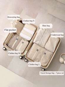 7 buc/set genți organizatoare de bagaje de călătorie