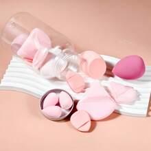 14 pezzi Set di spugne per trucco in velluto con tubo | Cuscinetti per cipria e mini cuscinetti | Senza lattice per bagnato/asciutto, trucco, economico, decorazione della stanza, vanità, viaggio, camera da letto, accessori per il trucco, cuscinetto, miscelatore per trucco, cuscinetto per cipria, spugna per trucco