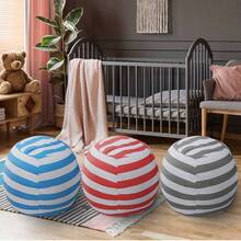 1个大容量帆布豆袋，带拉链，可用于收纳毛绒玩具/衣物/被褥，拉链旅行包，沙发包，家居收纳袋