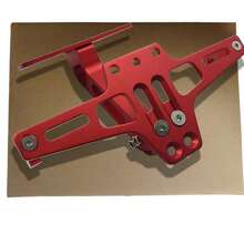 حامل لوحة ترخيص خلفية للدراجة النارية مصنوع من سبيكة الألومنيوم بدون مصباح، حامل لوحة ترخيص عالمي للدراجات الكهربائية