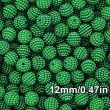 12mm Cuentas de bola de mora, cuentas sueltas redondas de plástico ABS de color mezclado tipo caramelo para hacer joyas y manualidades - bolas de arándano - Ver 12
