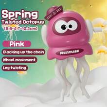 قطعة واحدة لعبة ذات تعبئة بشكل أخطبوط للتخفيف من الضغط (متوفرة باللون الأخضر والوردي والأصفر)، أخطبوط راقص واقعي، أخطبوط يتحرك ويلتف ذاتي التعبئة، لعبة أخطبوط تعليمية للزحف، هدية (ألوان بعض الملحقات عشوائية)