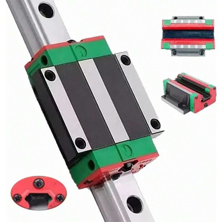 1 pieza de cojinete de guía lineal HGW25CC deslizante, adecuado para guía lineal DIY - Verde - Ver 1