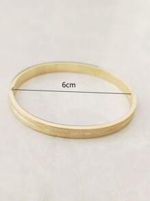 1pc Minimalist Double Row Matte Oval Unique Elegant Versatile Bracelet For Women