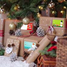 500 Pcs/ Roll Christmas Gift Tags Sticker Name Tags For Christmas Presents Gift Labels,Santa Claus Self-Adhesive Stickers For Christmas Gifts Decoration, Suitable For New Year, Easter, Valentine's Day, Birthday Gifts Home Decor Christmas Decorations Room Decor