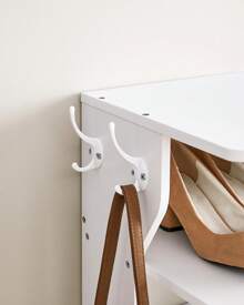 VASAGLE Slim Shoe Rack, Narrow Shoe Storage Organiser, 6-Tier Shoe Stand, For Small Spaces, Hallway, Cloakroom, White