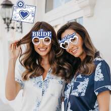 24pcs "Blue Theme" Photography Props, Suitable For Bridal Shower, Bachelorette Party, Wedding, Engagement Party, And "Eve Of Wedding" Themed Bridal Shower Decor - Multicolor - View 7