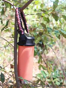 1 件装水瓶杯绳、水瓶挂绳、背带、登山扣、安全支架配件，非常适合户外露营和徒步旅行，适合 12 盎司至 64 盎司的水瓶 - 彩色 - 查看 7