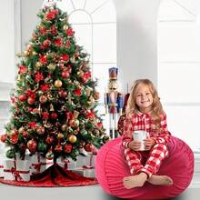 1 Funda de silla de puf ultra suave y rellenable (sin material de relleno), un puf gigante rellenable en el que se puede apoyar y sentar, una solución cómoda y conveniente para almacenar juguetes de peluche, ropa, muñecas, almohadas y objetos blandos, excelente opción de regalo para Navidad, Acción de Gracias, Año Nuevo, Día de San Valentín