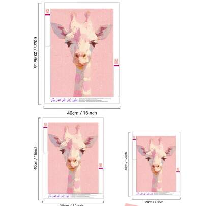 1 件 5D DIY 钻石画套装，生动的长颈鹿设计，适用于客厅和卧室墙壁艺术装饰，完整的 DIY 钻石画套装，适用于家居装饰，包含所有工具