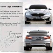 闪亮车牌框，水晶水钻不锈钢女士车牌框，钻石汽车外观装饰，送给她的完美礼物，汽车配件，适用于大多数车型