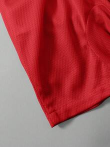 3 件套休闲街头运动风格网眼袖口罗纹圆领无袖背心连体裤短裤套装