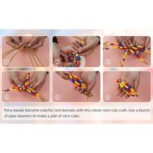 Eppingwin 1000-Piece Solid Red Pony Beads – Bulk Bead Assortment For Crafting - Macaroon Candy - 查看 6