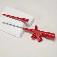 2 piezas Clip de prueba rápida Sonda de prueba flexible de aislamiento Adecuado para multímetro Enchufe banana de 4 mm, Cable de salto de agarre, Probador de alto voltaje profesional, Retraíble de resorte