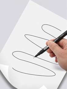 1pc/8pcs Liner Drawing Pens, Designed For Art, Hand Painting, Comics, Waterproof Signature Pens, Smooth Calligraphy Brush Writing, Multiple Models Suitable For Painting And Outlining, Ideal For Creation And Illustration - Multicolor - View 6