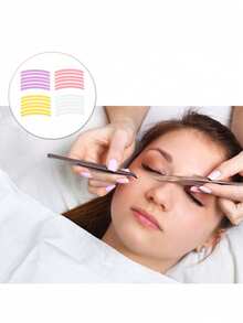 6 piezas/paquete Cubierta de silicona para permanente y injerto de pestañas, herramienta curva para elevación de pestañas, almohadillas para permanente de pestañas con forma de cuchillo - Multicolor - Ver 4