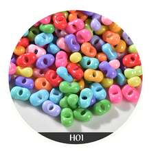 100 piezas de cuentas de vidrio en forma de cacahuete de 3x6mm, cuentas de vidrio jade de colores surtidos, cuentas sueltas lindas, cuentas espaciadoras a granel para hacer joyas, pulseras, aretes, collares DIY