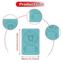 1PC 60*40cm Anti-Slip TPE Jump Rope Mat Home Yoga Workout Fitness Training Sports Exercise Pad 8mm Thickness Sweat Proof Skipping Mat Rope Household Silent Multi-Function Skipping Mat