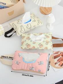 1 Stück praktische Taschentuchbox mit niedlichem Tiermuster, Schreibtischdekoration, Feuchttücher Aufbewahrungstasche, tragbare Taschentuchbox, auch zum Aufhängen, tragbare Taschentuch-Aufbewahrungstasche für Kinderwagen, Valentinstag Geschenke, Badezimmer Aufbewahrung, Büro Taschentuchaufbewahrung, Schlafzimmer Taschentuchaufbewahrung