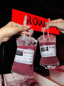 1/5/10 Stücke Blut-Beutel Getränke, Halloween Party Trinkbeutel, Vampir transparente Blut-Beutel, wiederverwendbare und nachfüllbare Infusions-Beutel mit Etiketten und Clips, Halloween Streich Blut-Beutel, geeignet für Feierlichkeiten, dekorative Getränke und Kostümzubehör, perfekt für Halloween Party, Halloween Dekorationen, Frohe Halloween