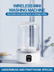 Mini Underwear Sock Washing Machine Home Use Fully Automatic Portable Laundry CupMustlong Battery Life - Multicolor - View 11