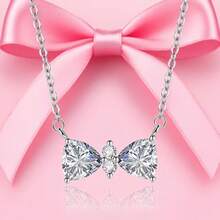 قلادة فضة إسترليني بسيطة بقلب مزدوج مطلي بالمينا الزرقاء والحمراء والوردية، سلسلة عظمة الترقوة مناسبة للملابس اليومية، هدية مناسبة للأمهات وعيد الأم